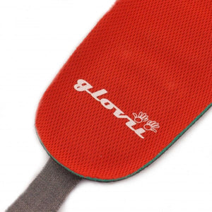 Red Glovii branded insole with a grey pull tab