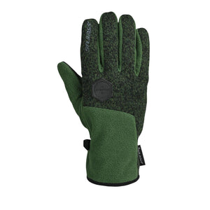 Seirus green knit and fleece winter glove