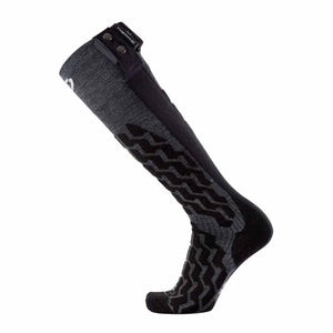Therm-ic heated ski sock with battery attachment point