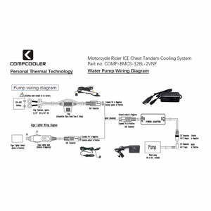 CompCooler motorcycle rider ice chest tandem cooling system water pump wiring diagram