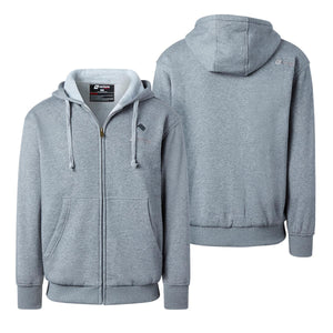 Venture Heat grey zip up hooded sweatshirt with white fleece lining