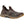 Muck slip on shoe with brown and camouflage pattern and tan rubber sole