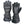 Gerbing black leather heated motorcycle gloves with red stitching and power button
