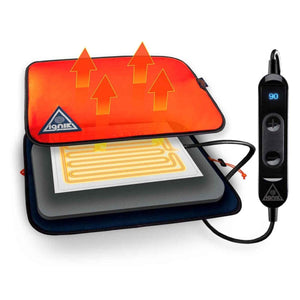Ignik heated seat pad with internal heating elements and digital temperature controller