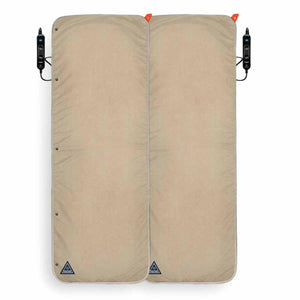 Ignik tan heated sleeping pads with attached controllers