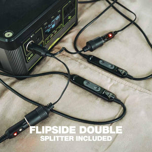 Ignik Flipside double splitter connected to a portable power station