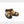 Tan work boots fitted with black rubber ice cleats and adjustable straps