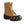 Tan leather work boot with black rubber ice cleat traction attachment