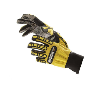Impacto Dryrigger yellow and black work glove with protective padding
