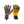Impacto Dryrigger gloves with yellow and black protective padding and textured grey palms