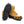 Tan leather work boot with black rubber ice traction cleats attached to the sole