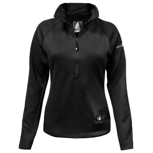 ActionHeat black womens quarter zip long sleeve pullover
