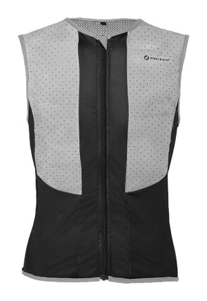 Inuteq grey and black cooling vest with front zipper closure