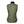 Back view of olive green Mobile Warming quilted vest with black collar