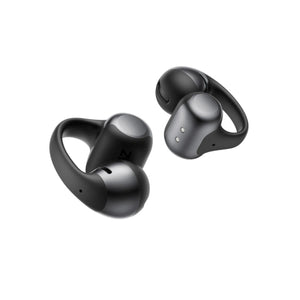 Pair of black wireless open ear earbuds