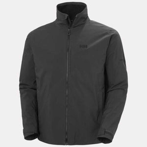 Helly Hansen black zip up jacket with high collar and HH logo