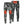 Mobile Warming heated camo pants showing front and back heating element zones