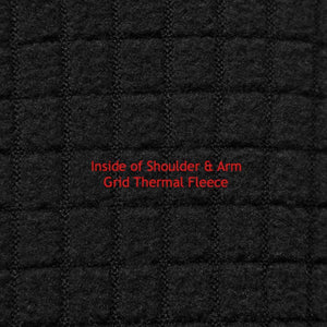 221B Tactical black grid thermal fleece fabric texture