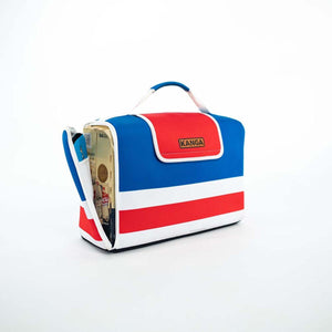 Kanga Coolers insulated beverage case with red white and blue stripes
