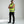 Man wearing a Polar Quest Shop high visibility yellow safety vest with integrated cooling fans