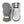 Hestra grey wool mittens with white leather palms and Gore-Tex Infinium branding