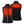 Mobile Warming black heated fleece vest showing front and back heating elements