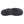 Black rubber ice cleat attached to the sole of a work boot