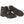 Black work boot with attached ice cleat traction device