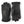 Hestra black leather gloves with ribbed knit cuffs