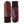 Hestra burgundy leather mittens with dark brown ribbed knit cuffs