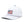 Mission white baseball cap with an American flag patch and a red white and blue rope detail