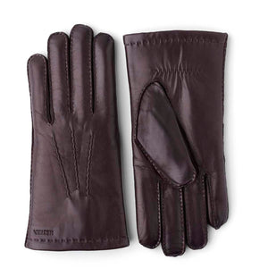 Hestra dark brown leather gloves