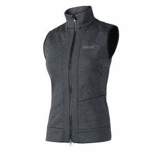 Lenz charcoal grey sleeveless zip up vest