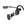 Exploded view of black wireless earbud showing internal components and charging connector