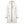 Off white quilted long hooded jacket with black zipper details and chest pocket