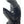 Hestra black leather glove palm detail with reinforced grip and stitching