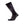 Black knee high compression sock with grey patterned calf section and snap button closure