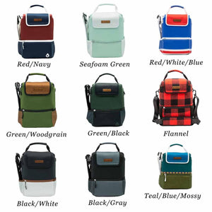 Nine Kanga Coolers beverage cooler bags in various color combinations