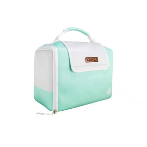 Kanga Coolers mint and white insulated lunch bag with top handle