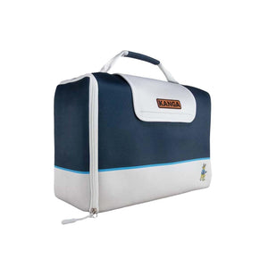 Kanga Coolers navy and white insulated beverage cooler with top handle