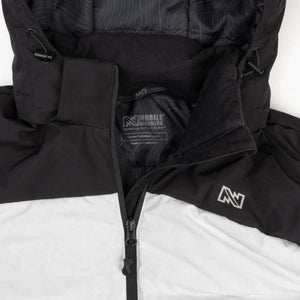 Mobile Warming jacket interior label and hood detail