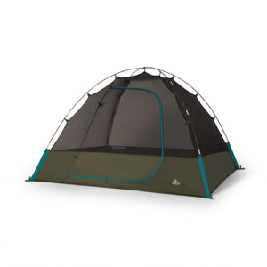 Kelty dome tent with mesh walls and olive green base