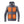 Kelvin grey hooded puffer jacket with four glowing orange heated panels on the chest and abdomen