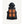 Kelvin black hooded puffer vest with four glowing orange heated panels on the front