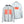 White hooded heated jacket showing internal heating elements on chest and back