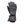 Grey and black insulated winter glove with adjustable wrist strap and cinch cord