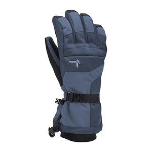 Kombi blue winter glove with adjustable wrist strap and drawstring cuff