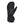 Black waterproof winter mitten with textured palm and elastic wrist