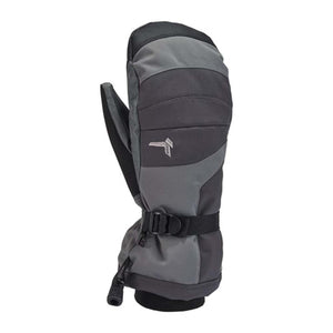 Kombi grey and black insulated winter mitten with adjustable wrist strap