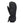 Black insulated winter mitten with adjustable wrist strap and logo